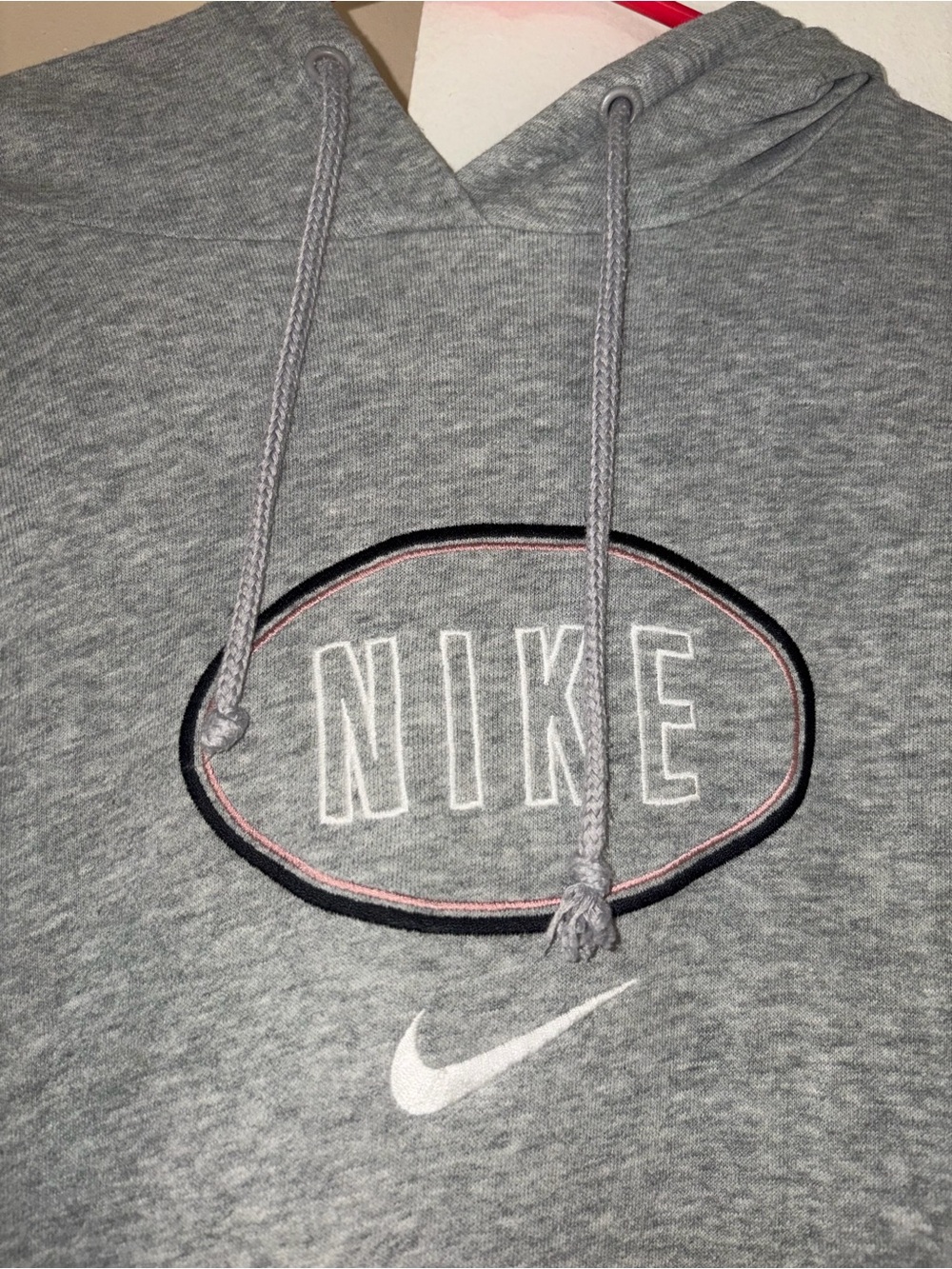 Nike Gray Embroidered Logo Pullover Hoodie - Picture 2 of 4